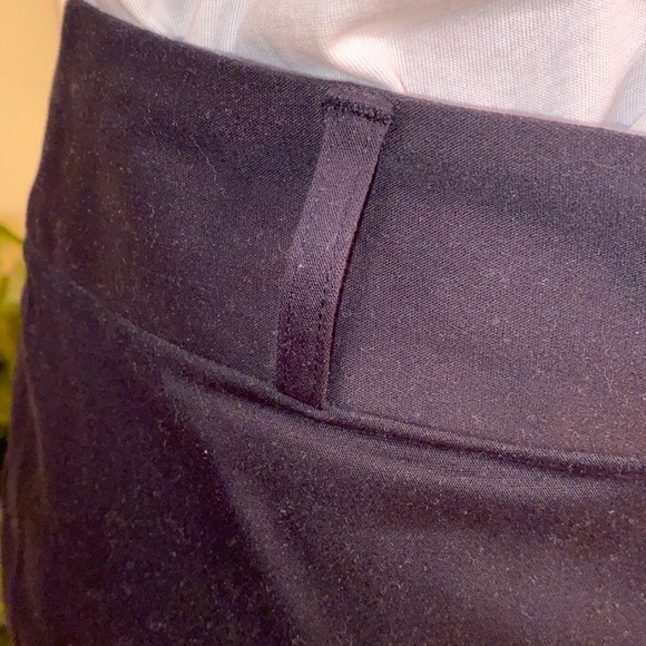 REAL Clothes navy skirt, pencil style, slight stretch, front closure,belt loops - Picture 8 of 10